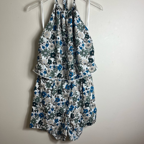 LOFT Pants - LOFT beach floral rompter size large 0927